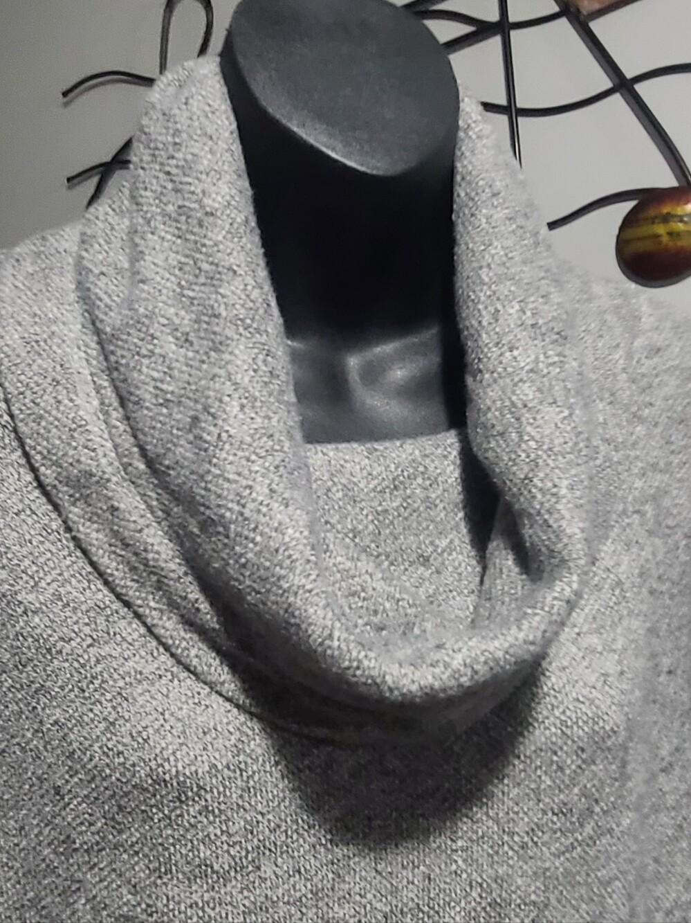 Roots Light Gray Cowl Neck Sweater